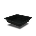 Schwarze quadratische Untertasse – 14,1 x 14,1 cm – 3 l