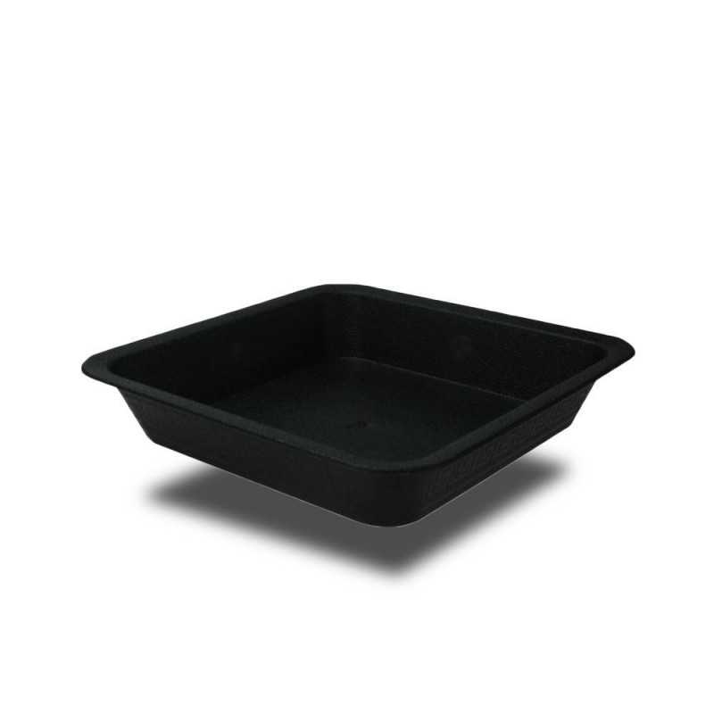 Soucoupe carré noire - 14,1 x 14,1cm - 3L