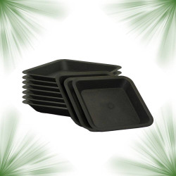 Vierkante zwarte schotel - 36,5 x 36,5cm - 20L