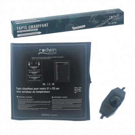 Heating mat - Rodwin - 40W - 51x53cm - Temperature dimmer  - 1