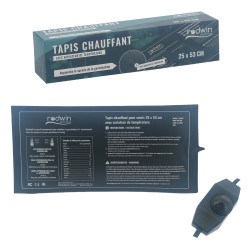 Tapis Chauffant - Rodwin - 20W - 25x53cm - Variateur de température  - 1