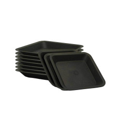 Black square saucer - 36.5 x 36.5cm - 20L  - 2