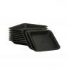 Black square saucer - 36.5 x 36.5cm - 20L  - 2