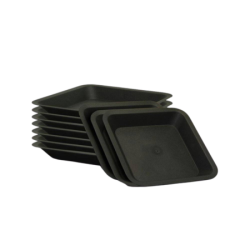 Quadratische schwarze Untertasse – 36,5 x 36,5 cm – 20 l