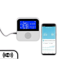 Hygromètre - Thermomètre WiFi avec sonde externe