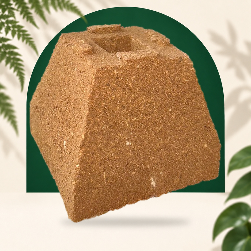 TerraPyramid Mini 12 × 12 × 10 cm (1,5 L) – All-in-one-Kulturblock aus Kokos & Torf