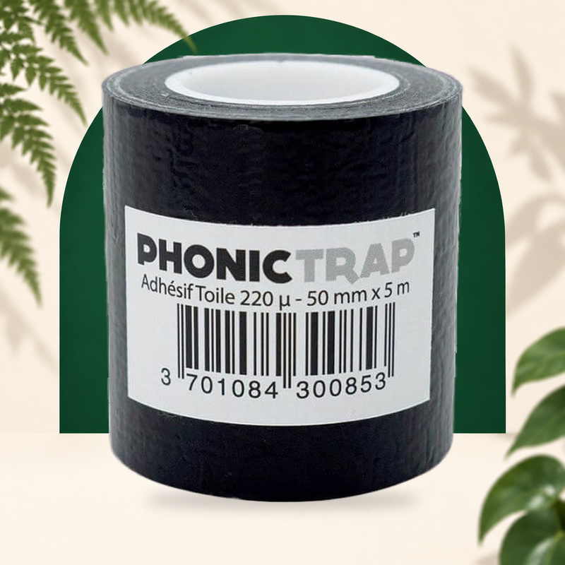 Black canvas adhesive 220 µ - 50mm x 5m  - 2
