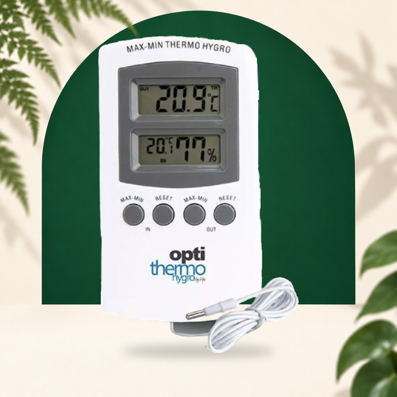 Hydro Digital Premium Thermometer - Optithermo Outdoor Temperature and Humidity Sensor