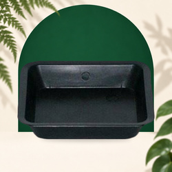 Zwarte vierkante schotel - 30,5 x 30,5 cm - 11L