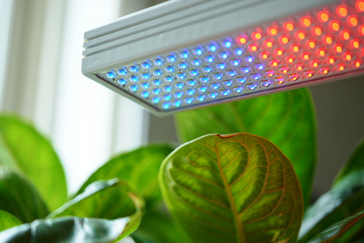 Lampe horticole LED en fonctionnement