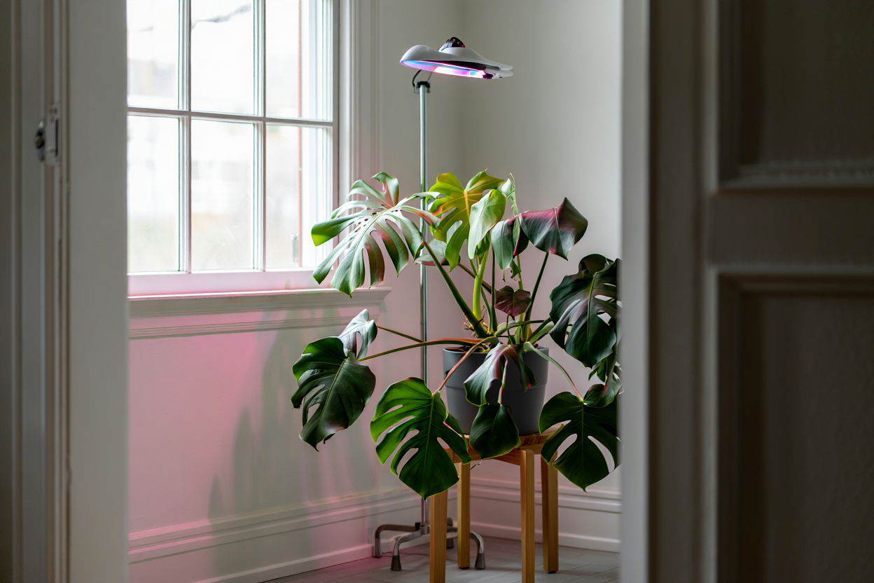 Plante d'intérieur éclairée par LED horticole