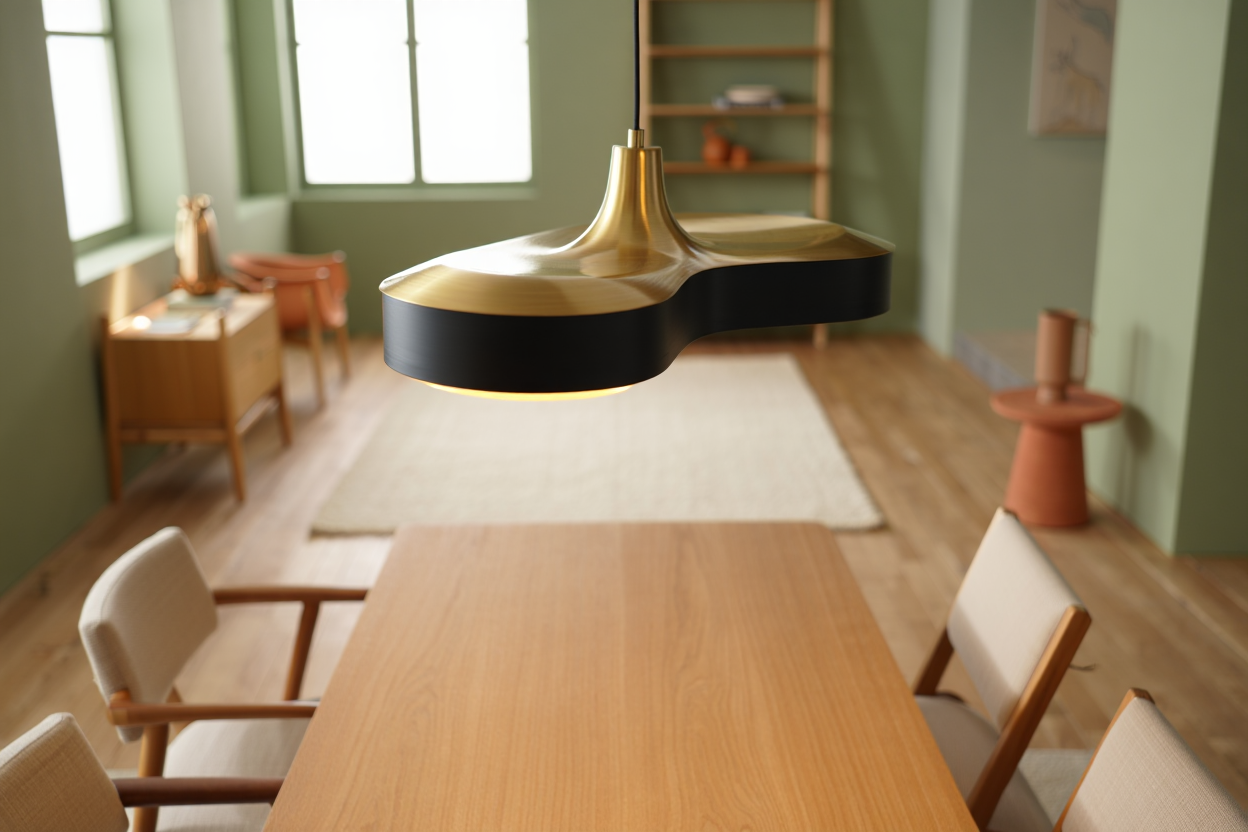 Luminaire tendance 2025 dans salon contemporain
