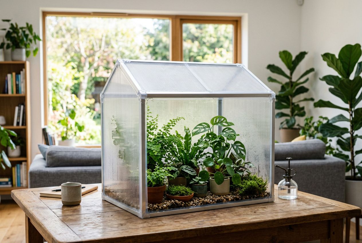 Serre tropicale intérieur compacte